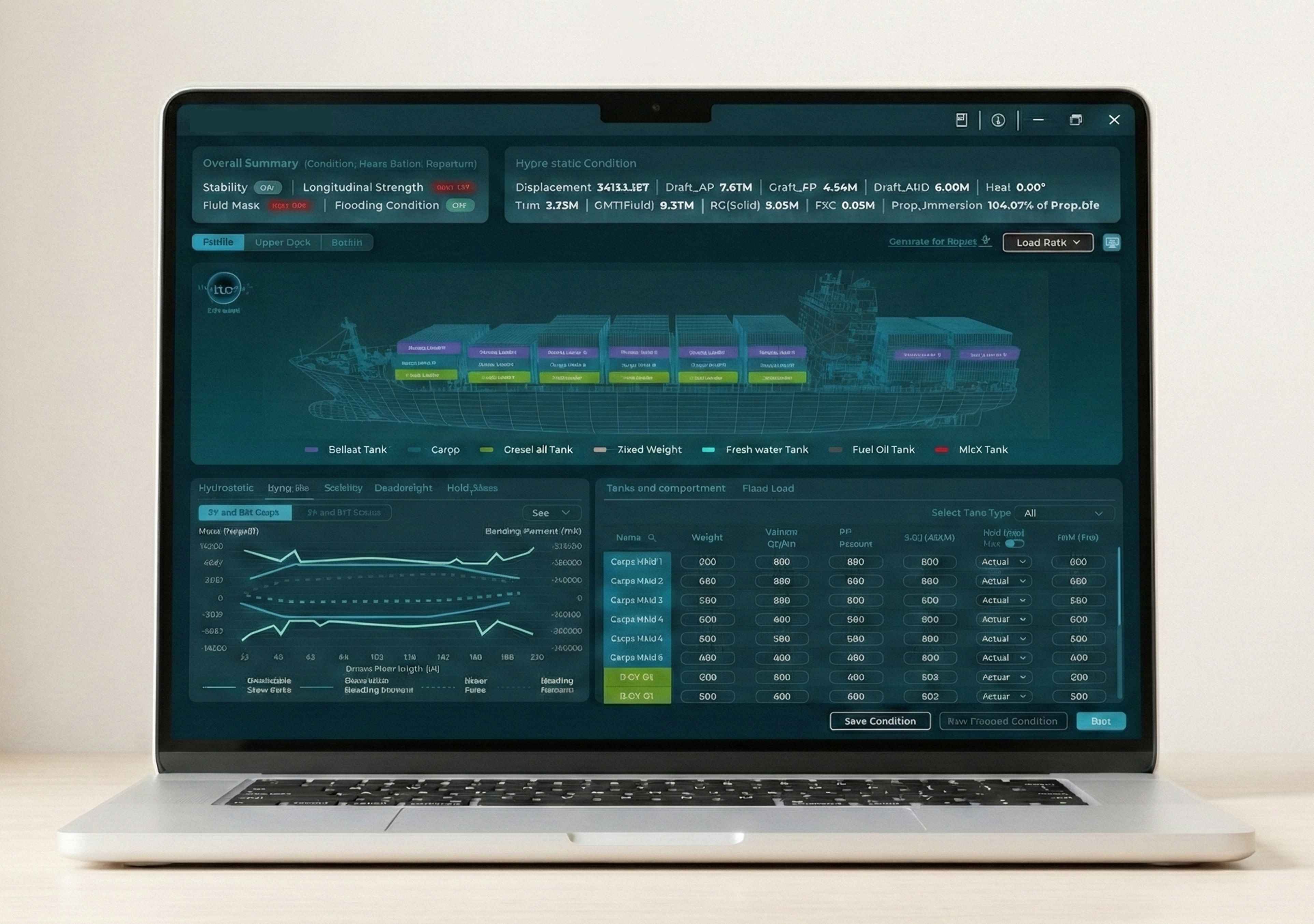 Ship Loader Dashboard Interface on MacBook